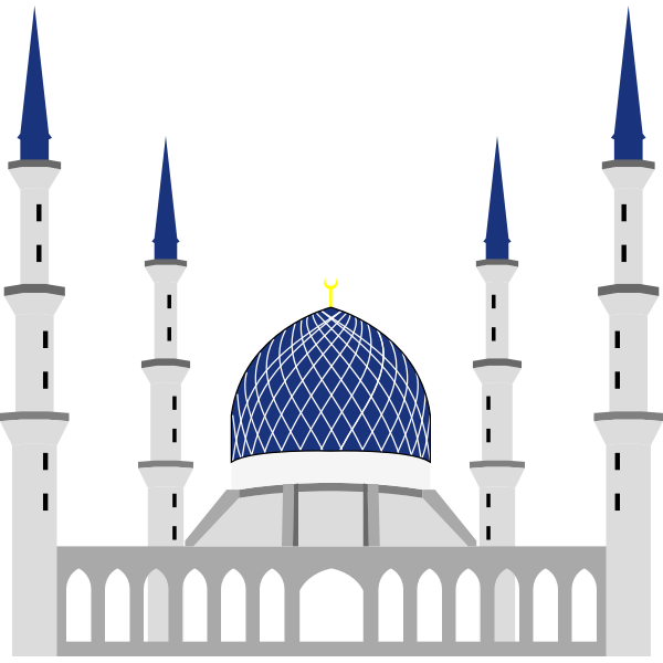 Sultan Salahuddin Abdul Aziz Shah mosque vector image
