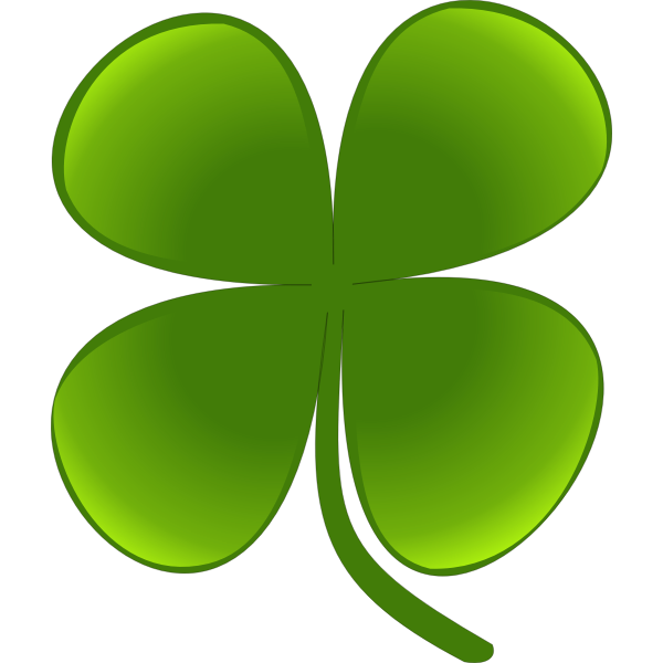 Green four leaf clover vector graphics
