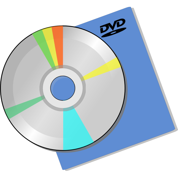 DVD disc over a sleeve image | Free SVG