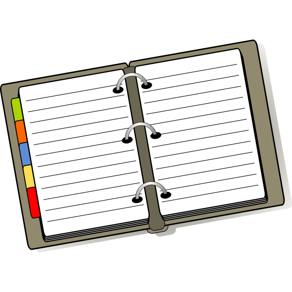 Notebook vector drawing