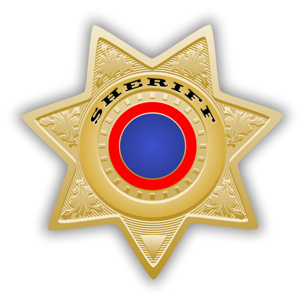 Sheriff badge vector image Free SVG
