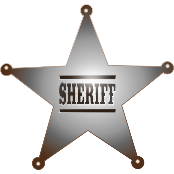 Sheriff badge vector image | Free SVG