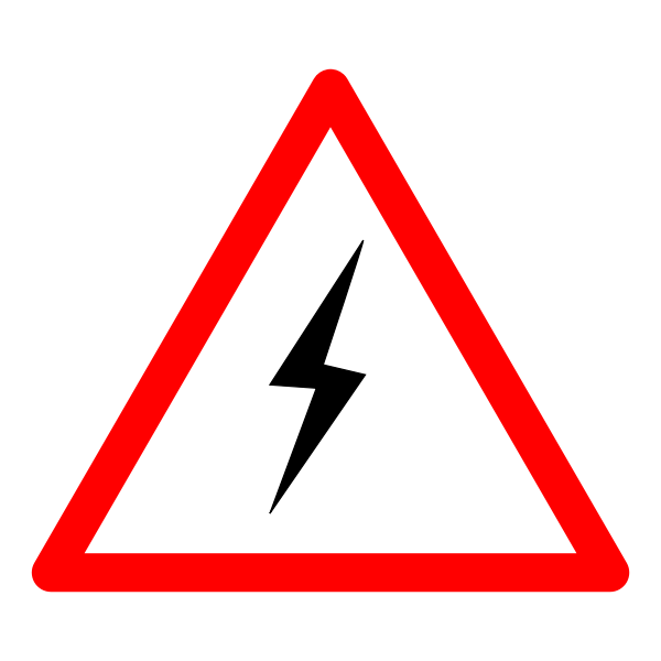 Vector image of electricity danger sign label