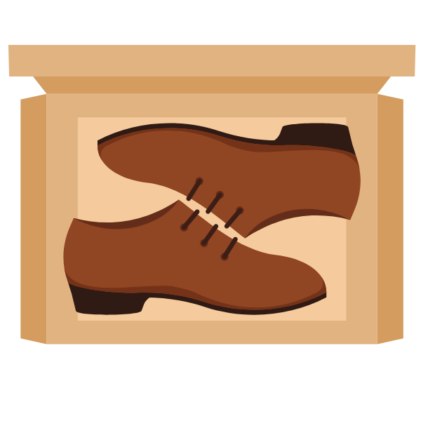 Boxed shoes