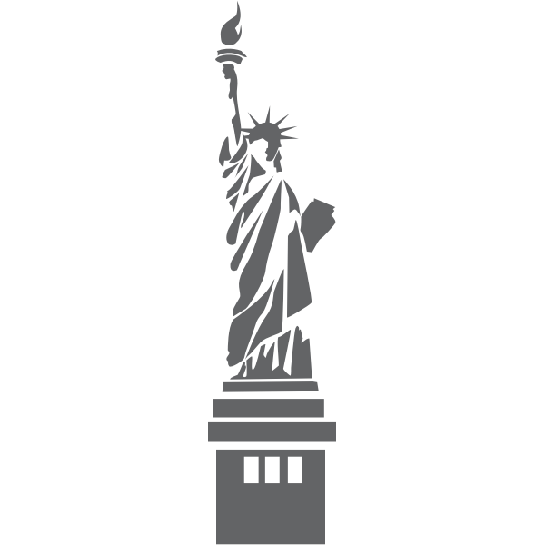 Vector image of Statue of Liberty