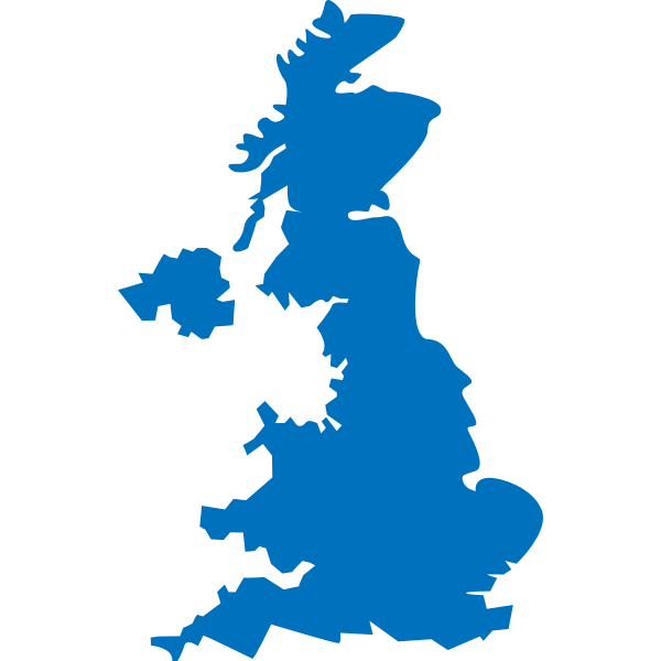 United Kingdom map vector image