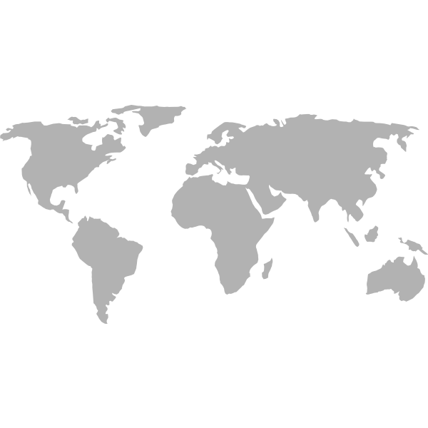 simple round world map outline