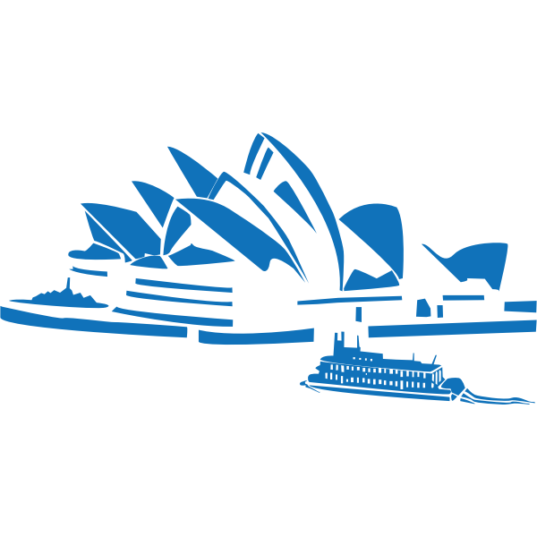 Vector illustration of Sydney Opera House