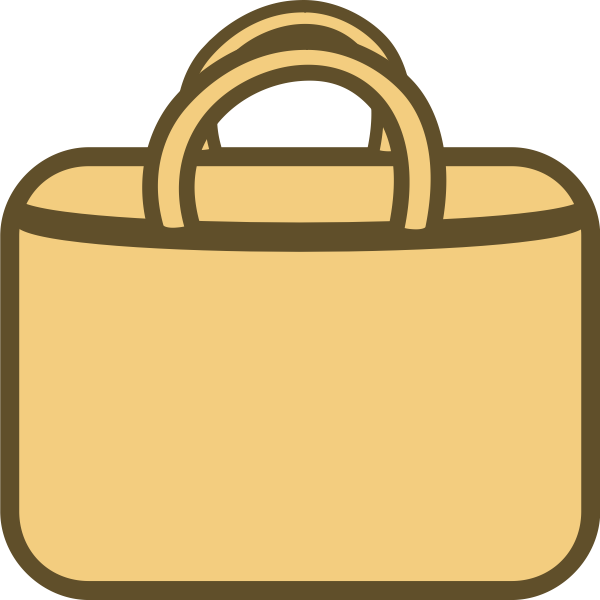Simple shopping bag vector icon