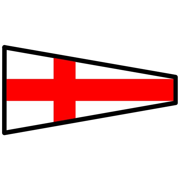 Red cross signal flag
