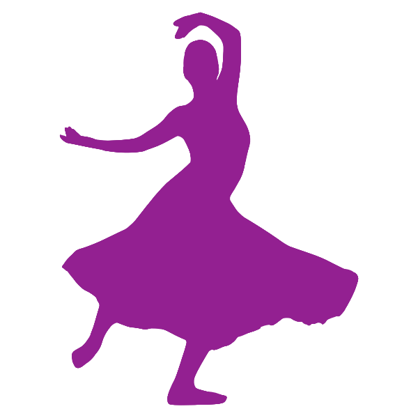 Purple flamenco dancer