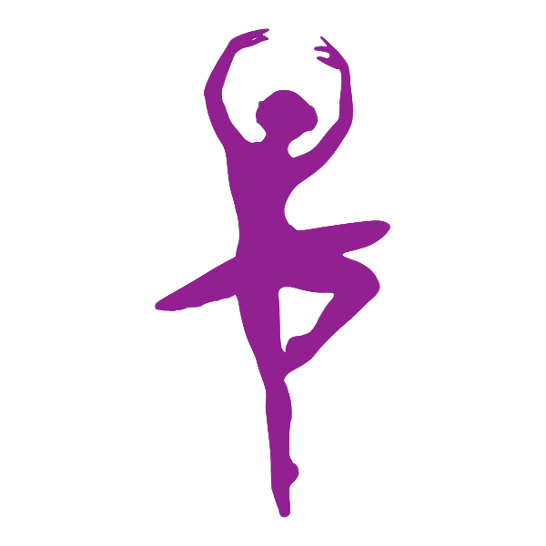 Purple ballerina dancing