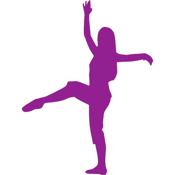 Violet ballerina silhouette