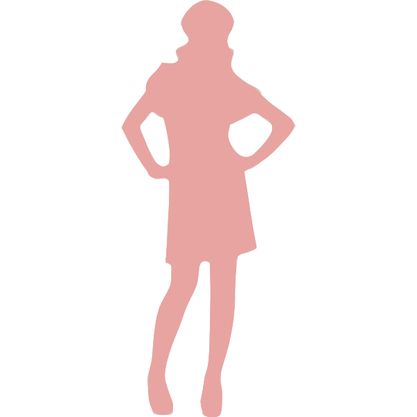 Pink girly silhouette