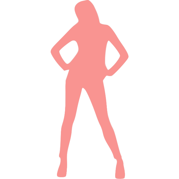Pink model posing