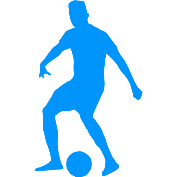 Blue soccer player