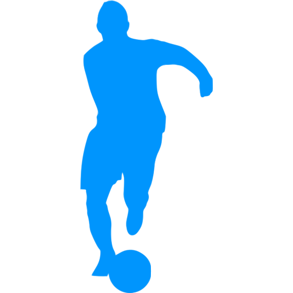 Soccer player silhouette vector
