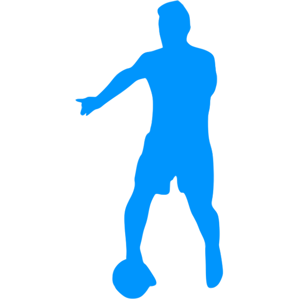Blue football player icon