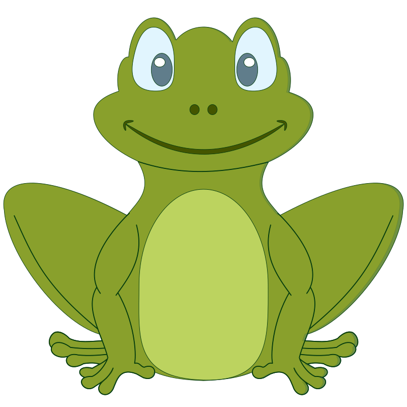 Simple Cartoon Frog | Free SVG