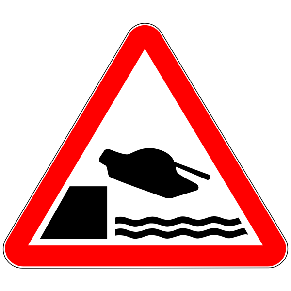 River bank vector road symbol