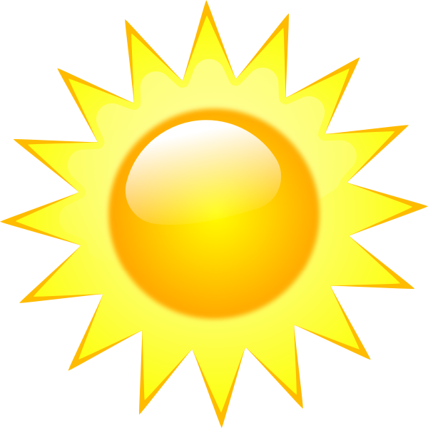 Vector image of weather forecast color symbol for sunny sky