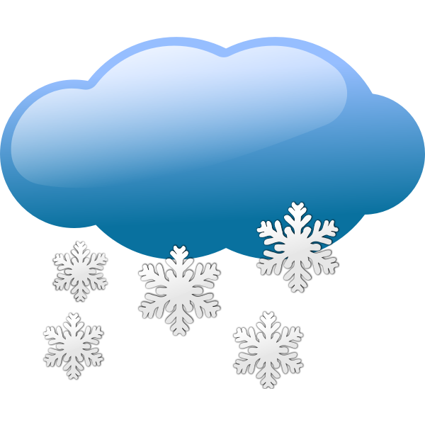 Dark blue weather forecast icon for snow vector ...