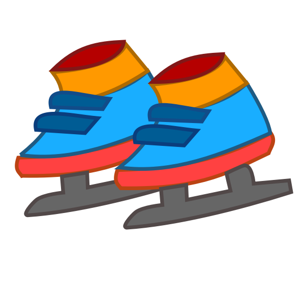 Figure skates vector clip art | Free SVG