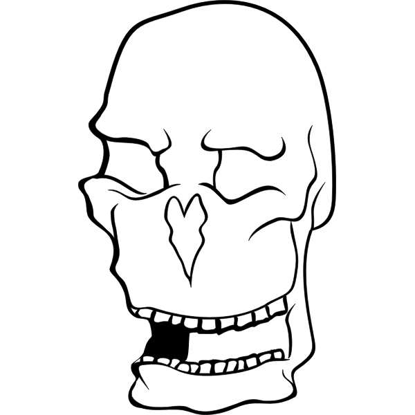 Four Teethed Skull Vector Graphics Free Svg