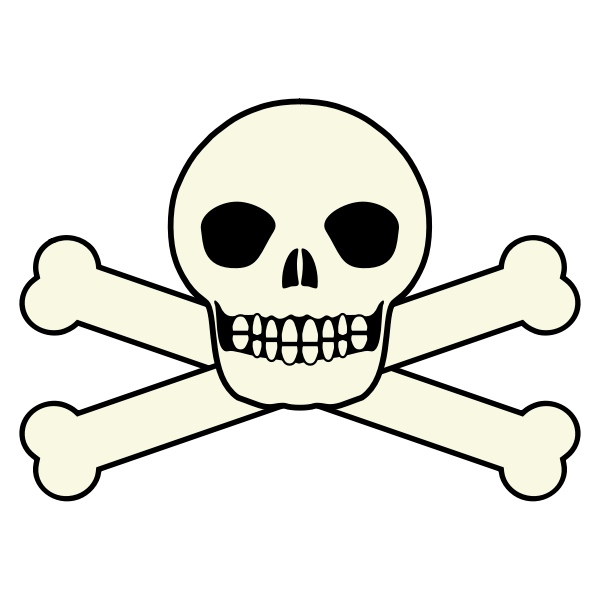 Traditional pirates flag skull vector clip art