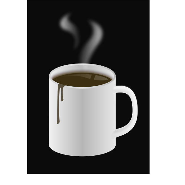 Download Cup of hot coffee vector drawing | Free SVG