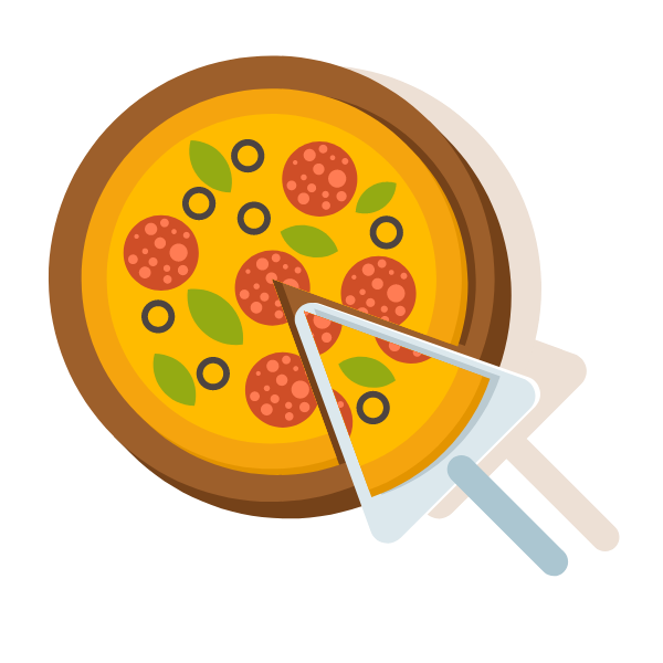 Slice a pizza