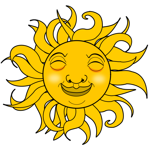 Download Summer smiling Sun vector image | Free SVG