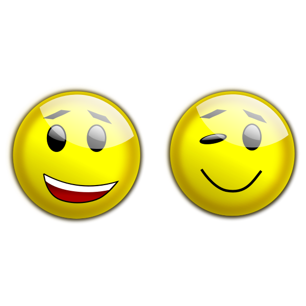 Two yellow smileys
