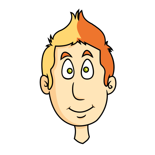 Smiling teen profile avatar vector graphics