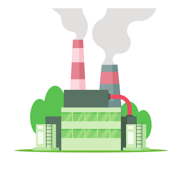 Smoke from a factory chimney