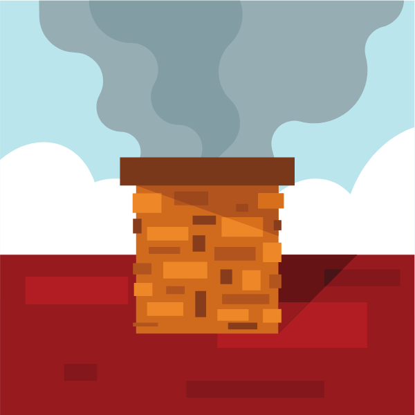 Smoke from a chimney