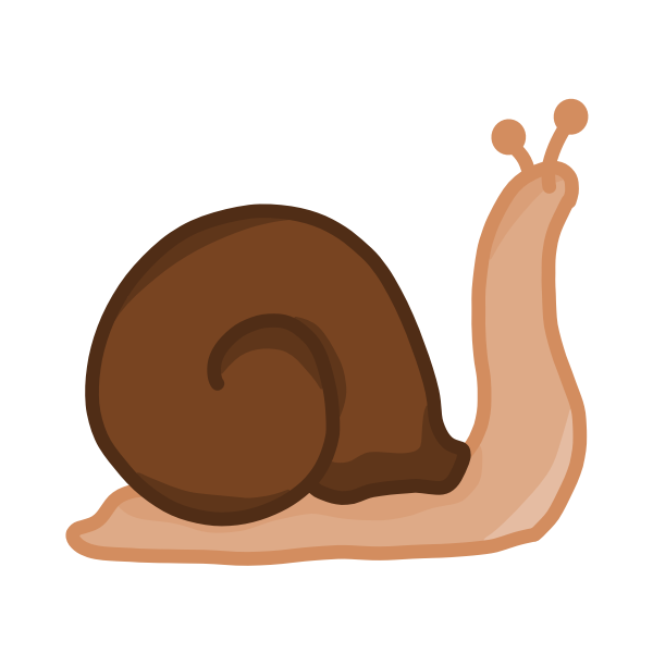 Blue cartoon snail vector image | Free SVG
