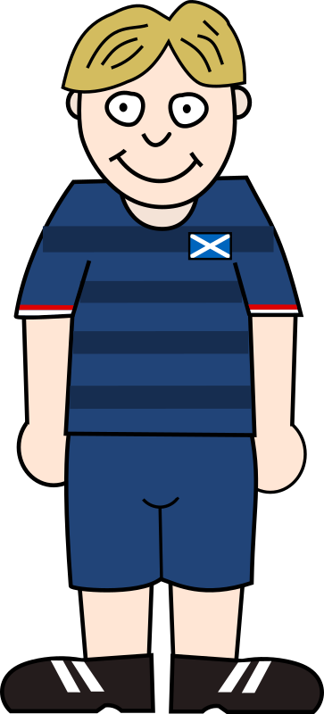 Soccer player wearing Scottish jersey 2021
