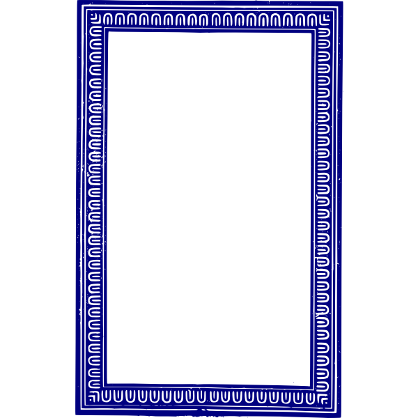 Vector image of solid blue frame