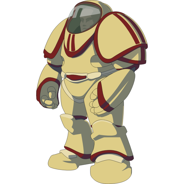 Astronaut in space armor vector image