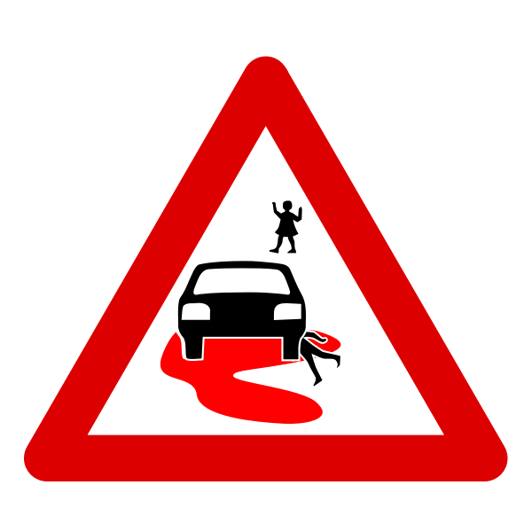 Slow Moving Vehicle Sign Vector Illustration Free Svg