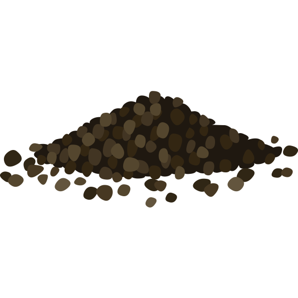 Vector graphics of black pepper on a pile