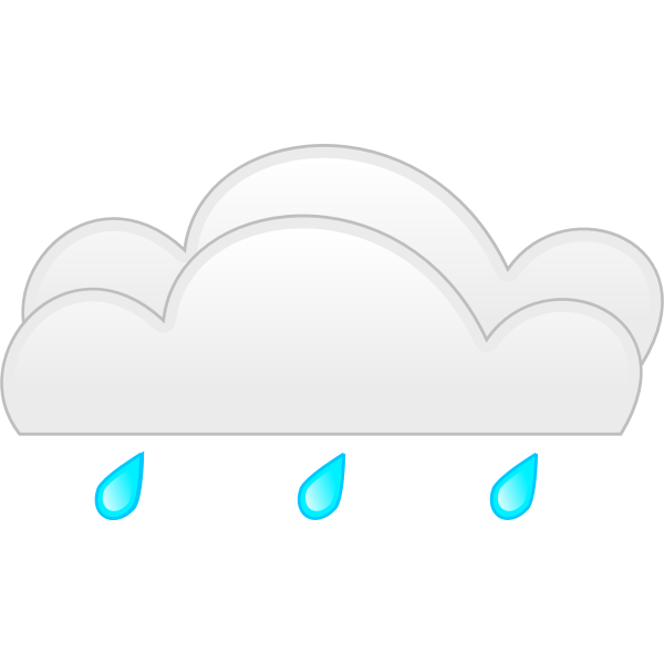 Pastel colored overcloud rain sign vector illustration