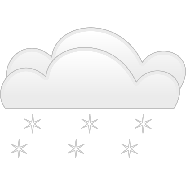 Pastel colored overcloud heavy snow sign vector clip art