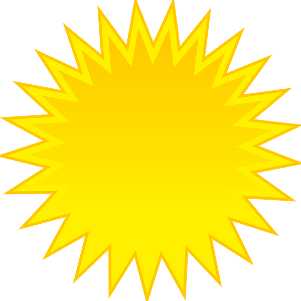 Colored symbol for sunny sky vector clip art