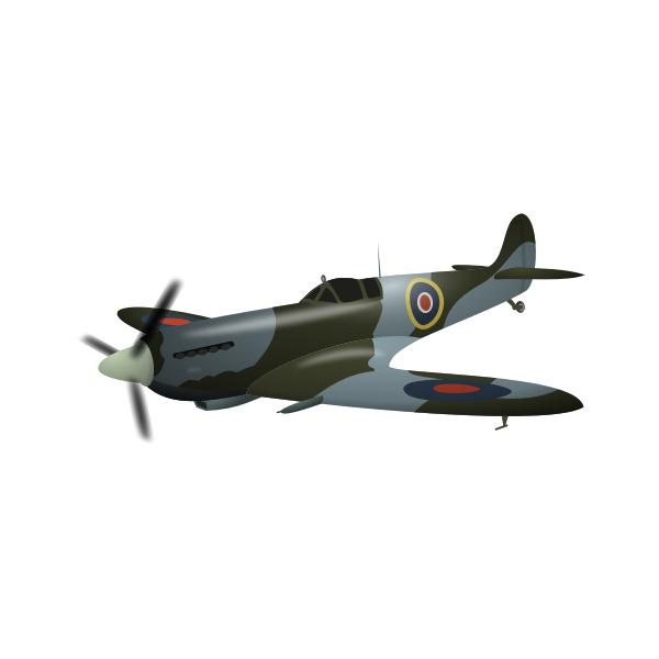 Supermarine Spitfire plane vector illustration