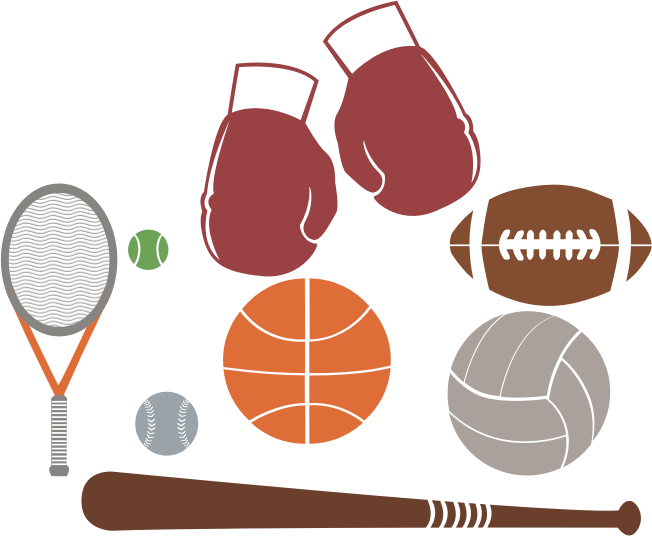 Various sports items