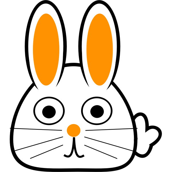 Download Spring bunny front orange | Free SVG