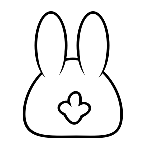 Download Back head of a spring bunny vector image | Free SVG