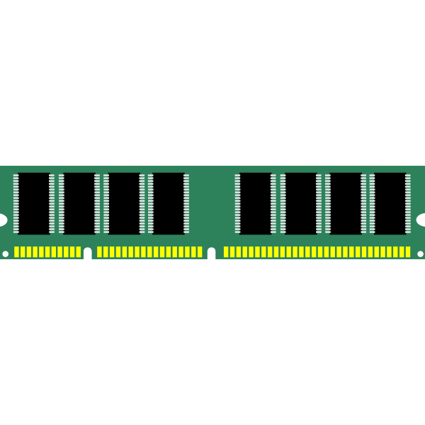 Random Access computer Memory RAM vector image | Free SVG